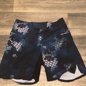 Born Primitive Defender Shorts 2.0 Blue Pattern